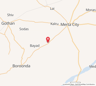 Map of Indawar, Rajasthan