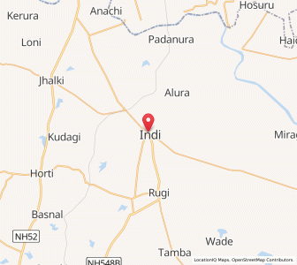 Map of Indi, Karnataka