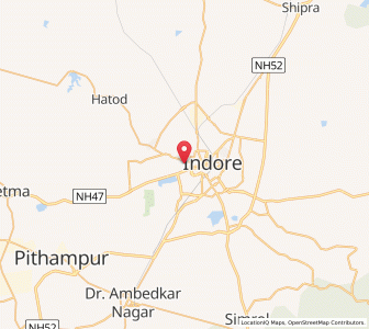 Map of Indore, Madhya Pradesh