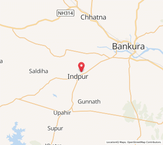 Map of Indpur, West Bengal