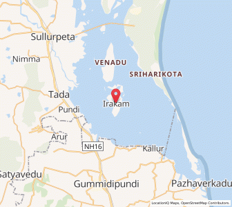 Map of Irakam, Andhra Pradesh