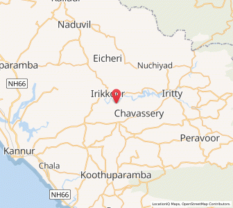 Map of Irikkur, Kerala