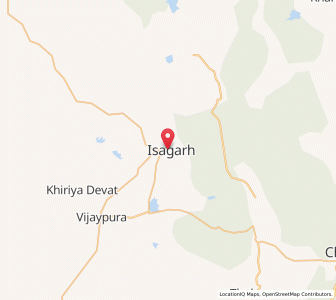 Map of Isagarh, Madhya Pradesh