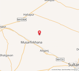 Map of Isauli, Uttar Pradesh