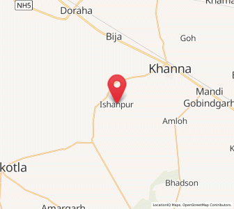 Map of Ishanpur, Punjab