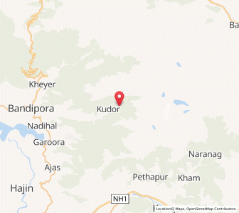 Map of Ishrantar, Kashmir