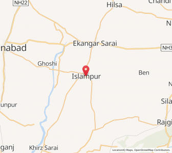 Map of Islāmpur, Bihar
