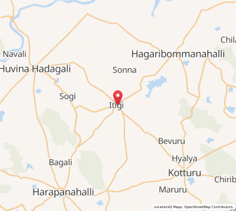 Map of Itiki, Karnataka