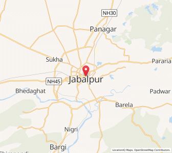 Map of Jabalpur, Madhya Pradesh