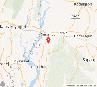 Map of Jacobpur, Assam