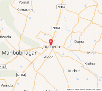 Map of Jadcherla, Andhra Pradesh