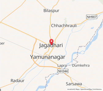 Map of Jagadhri, Haryana