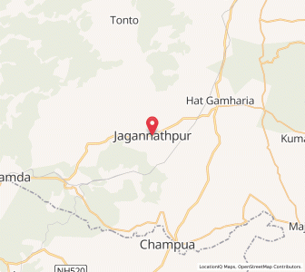 Map of Jagannāthpur, Jharkhand