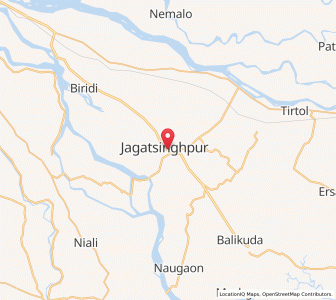 Map of Jagatsinghapur, Odisha
