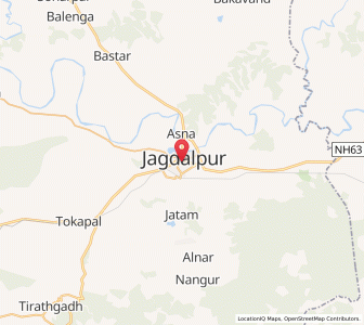 Map of Jagdalpur, Odisha