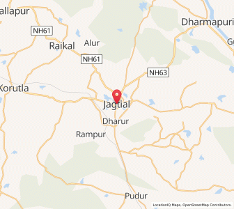 Map of Jagtial, Andhra Pradesh