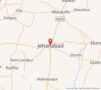 Map of Jahanabad, Uttar Pradesh