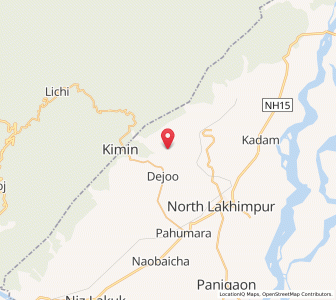 Map of Jaihing, Assam