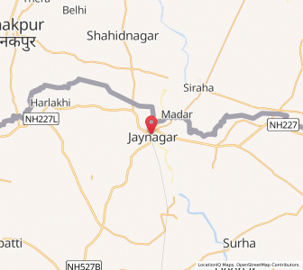 Map of Jainagar, Bihar