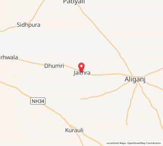 Map of Jaithra, Uttar Pradesh