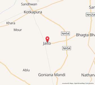 Map of Jaito, Punjab