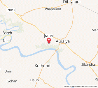 Map of Jaitpur Auraiya, Uttar Pradesh