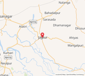 Map of Jajpur, Odisha