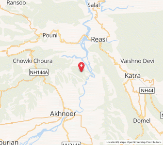 Map of Jakh, Kashmir