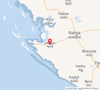 Map of Jakhau, Gujarat