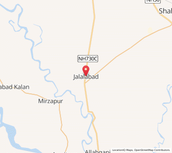 Map of Jalalabad, Punjab