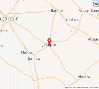 Map of Jalalpur, Uttar Pradesh