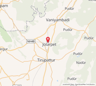 Map of Jalārpet, Tamil Nadu
