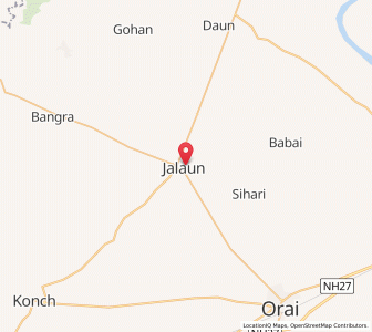 Map of Jalaun, Uttar Pradesh