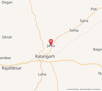 Map of Jaleu, Rajasthan