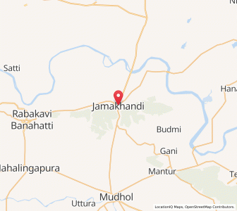 Map of Jamkhandi, Karnataka