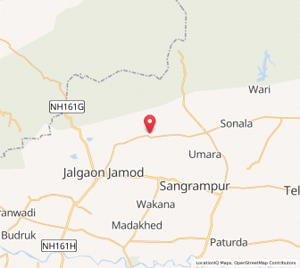 Map of Jamod, Maharashtra
