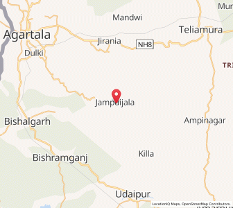 Map of Jampai, Tripura