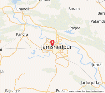 Map of Jamshedpur, Jharkhand