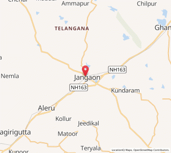 Map of Jangaon, Andhra Pradesh
