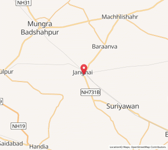 Map of Janghai, Uttar Pradesh