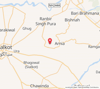 Map of Jangwal, Kashmir