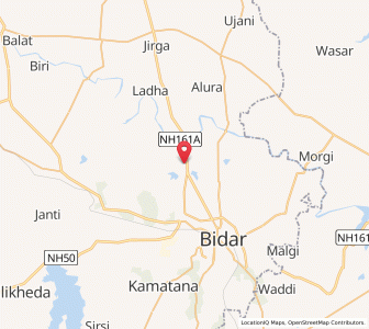 Map of Janwada, Karnataka