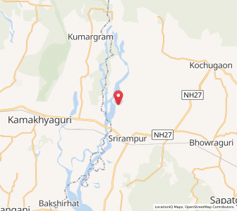 Map of Jaraguri, Assam