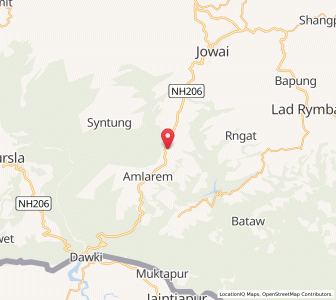 Map of Jarain, Meghalaya