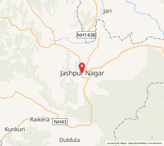 Map of Jashpurnagar, Chhattisgarh