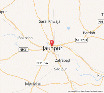 Map of Jaunpur, Uttar Pradesh