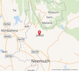 Map of Jawad, Madhya Pradesh