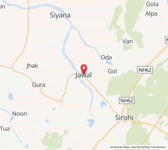 Map of Jawal, Rajasthan