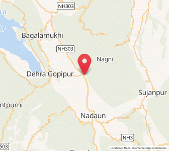 Map of Jawala Mukhi, Himachal Pradesh