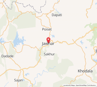 Map of Jawhar, Maharashtra